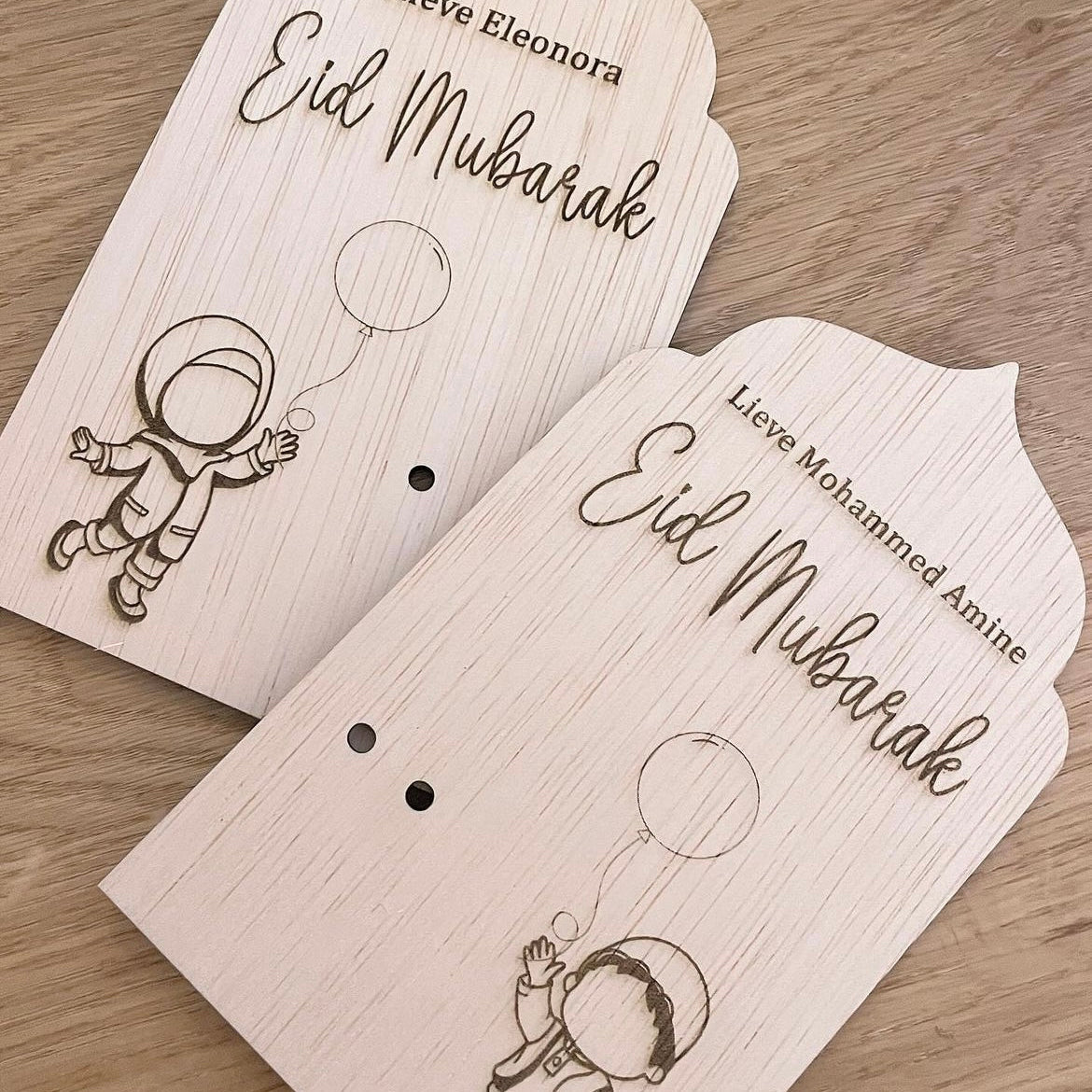 Houten Eid geldkaarten jongen