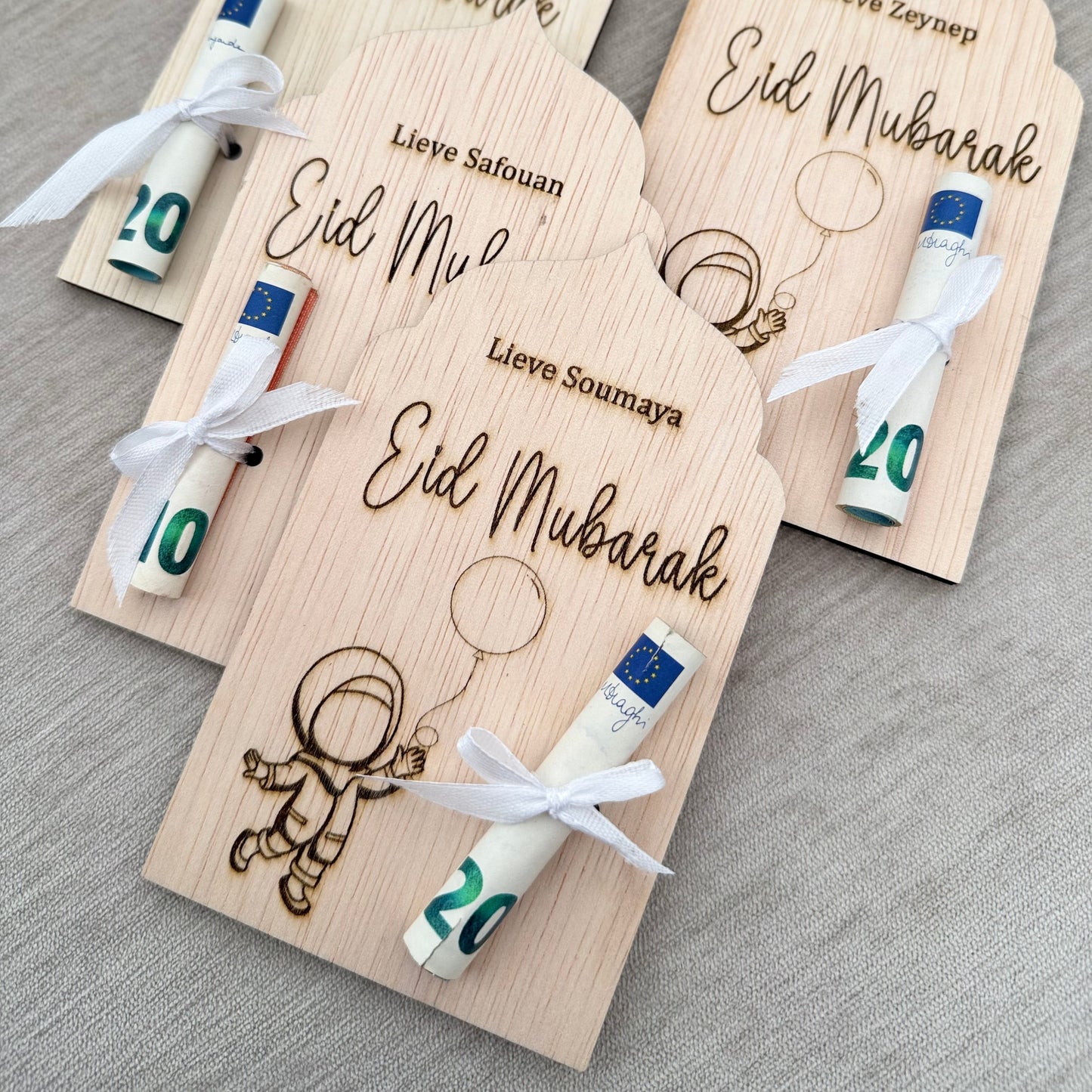 Houten Eid geldkaarten jongen