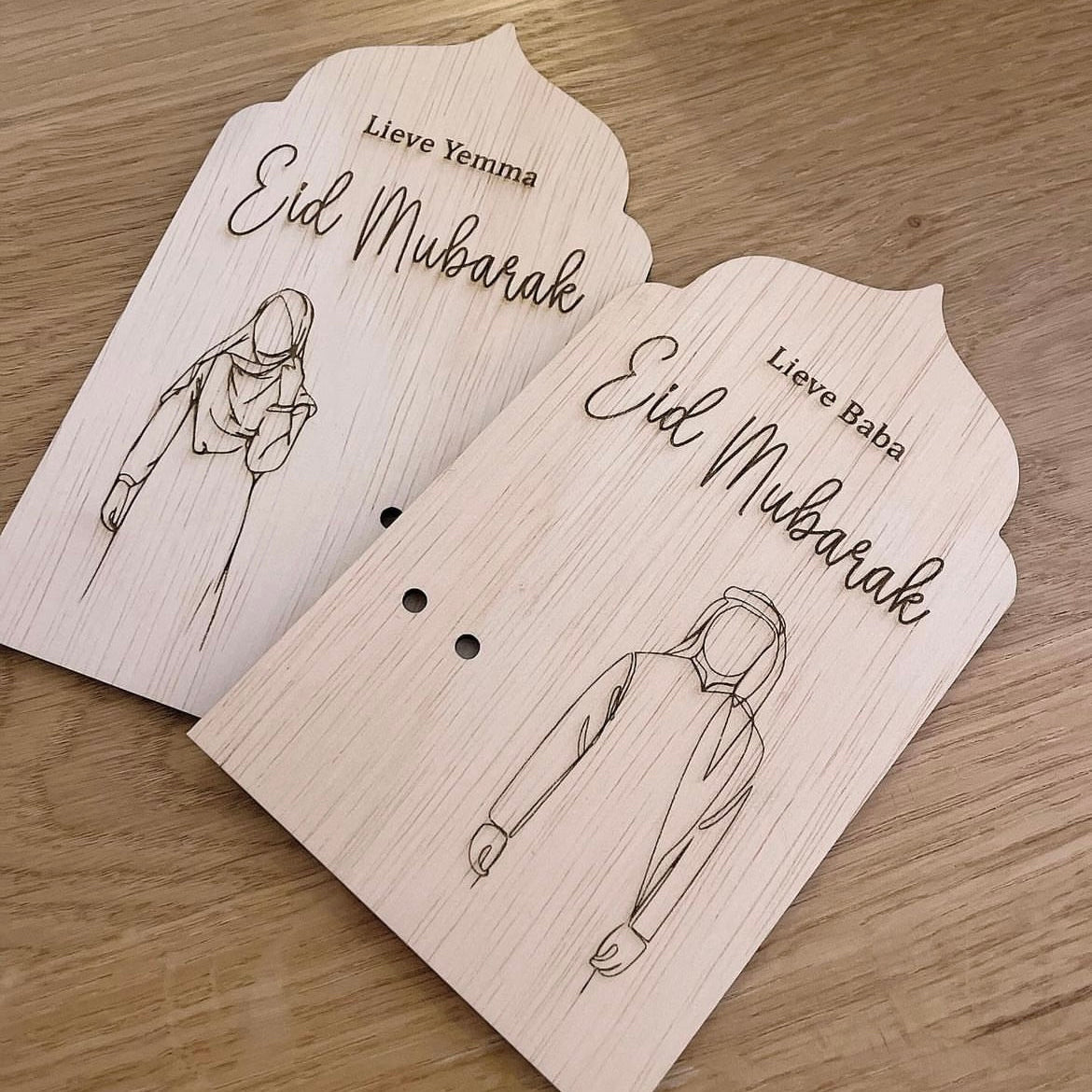 Houten Eid geldkaarten man
