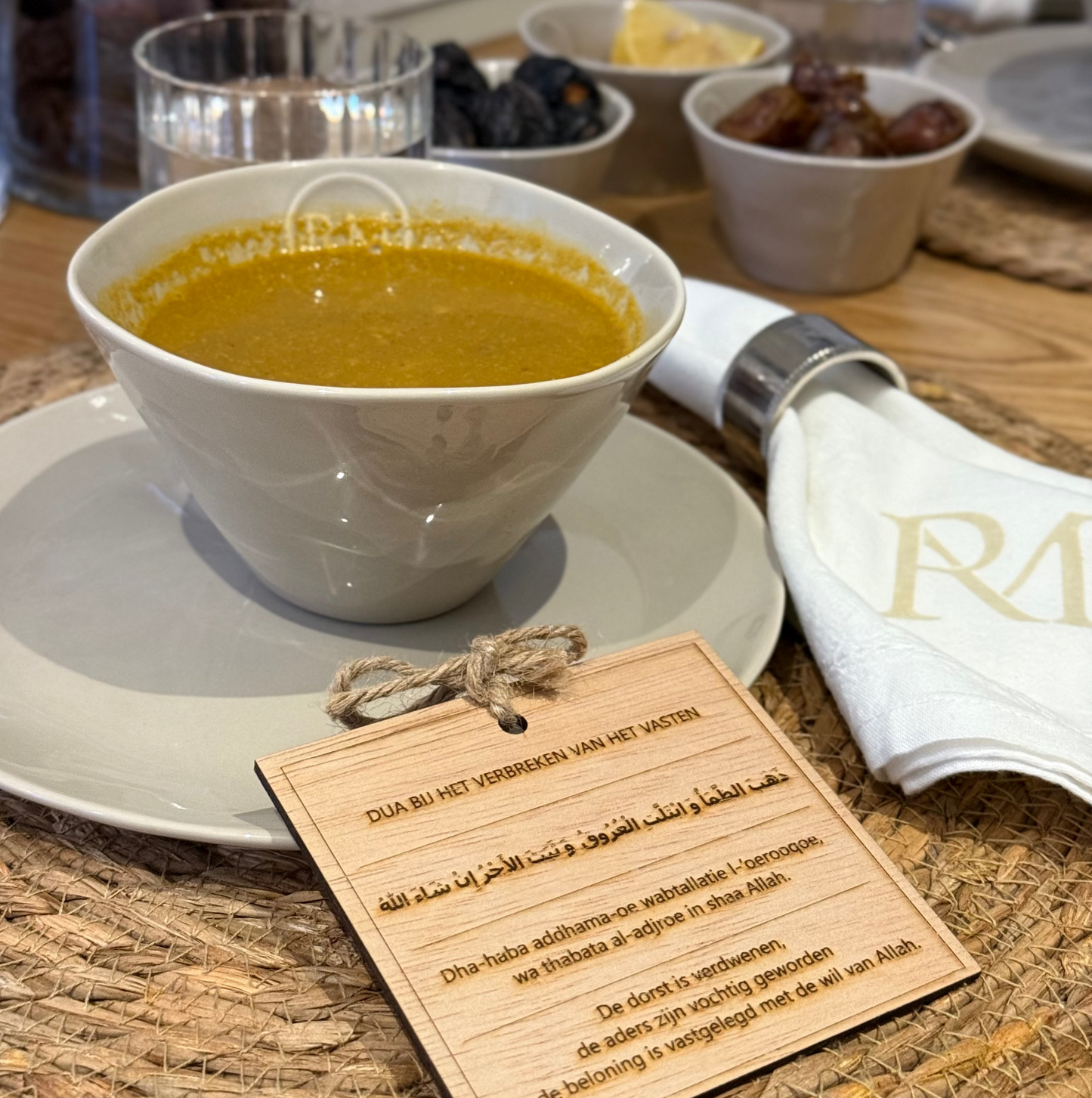 Houten Dua Kaart Ramadan – Dua bij Iftar (per 4 stuks)